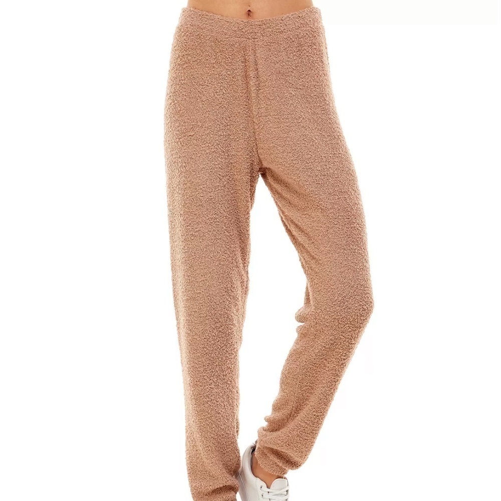 New Ultra Flirt Juniors' Teddy Jogger Pants Warm Taupe, Brand New XLarge - Picture 3 of 4